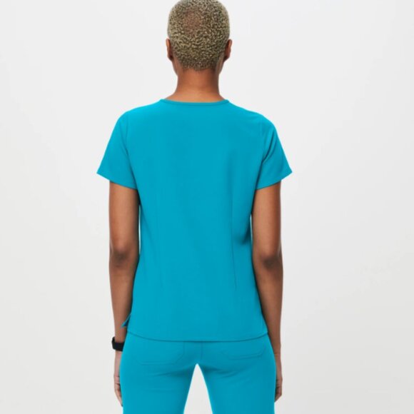 Figs Casma Three-Pocket Scrub Top Size M Teal - Picture 12 of 13